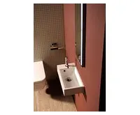 SAPHO ARIANA umývátko, litý mramor, 50x25cm, baterie vlevo, bílá (1)