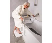 RIDDER HANDICAP stolička na nohy, výškově nastavitelná, bílá (3)