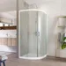 LIMA Sprchový kout, čtvrtkruh, 90 cm, bílý ALU, sklo Point