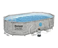 Bestway Bazén Power Steel Stacked Stone Swim Vista 4,88 x 3,05 x 1,07 m - 56946