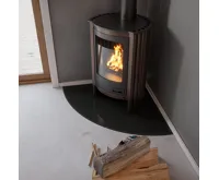 HS Flamingo Krbová kamna MASTERFLAMME ® Piccolo I, hnědá - sametová (4)