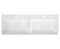 SAPHO GODIVA dvojumyvadlo, litý mramor, 119x44cm, bílá (9)