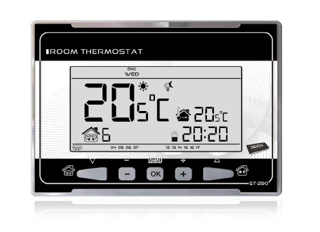 TECH CS-292 v2 Pokojový termostat dvoupolohový pro Ekvitermí regulátor pro ST 480