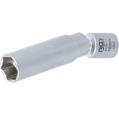 BGS Kloubová hlavice na žhavicí a zapalovací svíčky, 10 mm (3/8"), 16 mm - BGS 80000-16