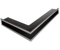 HS Flamingo Krbová mřížka OTEVŘENÁ rohová levá 80x40x6 cm, grafit