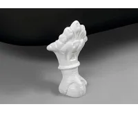 POLYSAN FOXTROT volně stojící vana 170x75x64cm, nohy bílé, černá/bílá (5)