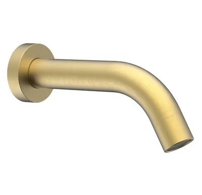 SAPHO Nástěnná výtoková hubice, kulatá, 174mm, zlato mat