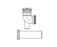 ALMEVA FLEX Koleno 87° pro vložkování s podpěrou  80mm