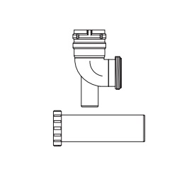 ALMEVA FLEX Koleno 87° pro vložkování s podpěrou 80mm