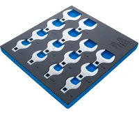 BGS Vložka do dílenského vozíku 2/3: sada plochých otevřených klíčů, 12,5 mm (1/2"), palcové v (1)