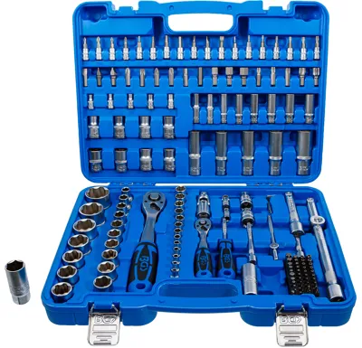 BGS Gola sada, hřídelový profil, 6,3 mm (1/4") / 12,5 mm (1/2"), 150dílná
