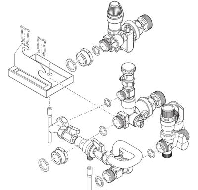 Vaillant Připojovací sada s dopouštěním pro uniTOWER