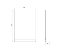 AQUALINE SECA rcadlo s policí 50x75cm, CU free, černá mat (6)