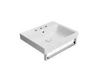 GSI NUBES keramické umyvadlo 60x50cm, broušená spodní hrana, 3 otvory, bílá mat (1)