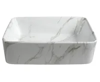 SAPHO DALMA keramické umyvadlo na desku, 48x38cm, carrara (5)
