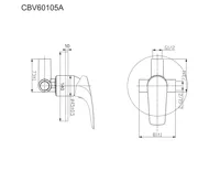 Sprchová baterie podomítková bez přepínače, Mbox, kulatý kryt, Eve, chrom (1)