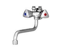 Dřezová nástěnná baterie s ramínkem trubkovým Ø16mm - 120 mm, chrom Dřezová nástěnná baterie s ramínkem trubkovým Ø16mm - 120 mm, chrom