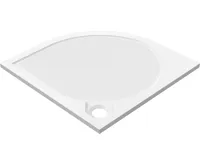 GELCO ARCA sprchová vanička z litého mramoru, čtvrtkruh 80x80cm, R550, bílá (5)