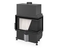 ROMOTOP Rohová krbová vložka HEAT L 4G 70.44.33.26 s otevíráním dvířek do strany s děleným sklem, Levé, Černý Igniton ROMOTOP Rohová krbová vložka HEAT L 4G 70.44.33.26 s otevíráním dvířek do strany s děleným sklem, Levé, Černý Igniton