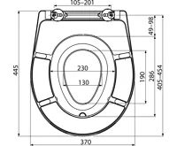ALCAPLAST WC sedátko univerzální s integrovanou vložkou, Click systém, Duroplast A603 (1)