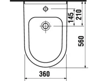 JIKA MIO Závěsný Bidet s otvorem pro baterii (s bočními otvory) (1)