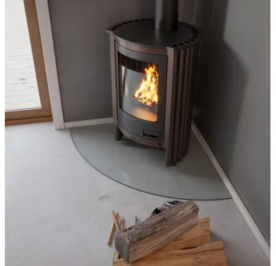 HS Flamingo Sklo pod kamna - Výseč 1000x1000 mm / 6 mm