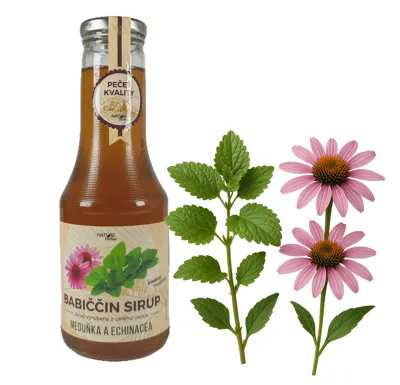 Nature NoTea s.r.o. Babiččin bylinný sirup Meduňka & Echinacea 0.5l