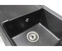 GRANISIL CORTES 755.0 Granitový dřez s odkapem, černý (11)