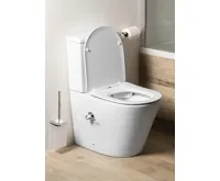 SAPHO PACO CLEANWASH WC kombi, integrovaná baterie a bidet. sprška, spodní/zadní odpad, bílá (4)