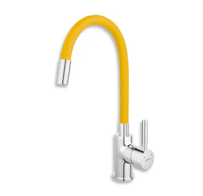 NOVASERVIS Dřezová baterie s flexi ramenem, žlutá-chrom, 70710,0ZL