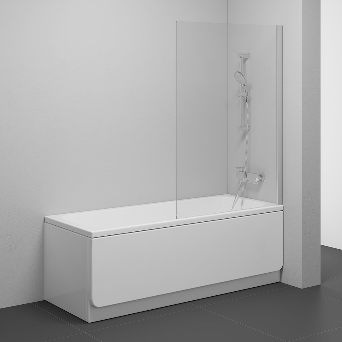 Ravak vanová zástěna pvs1-80 satin+transparent