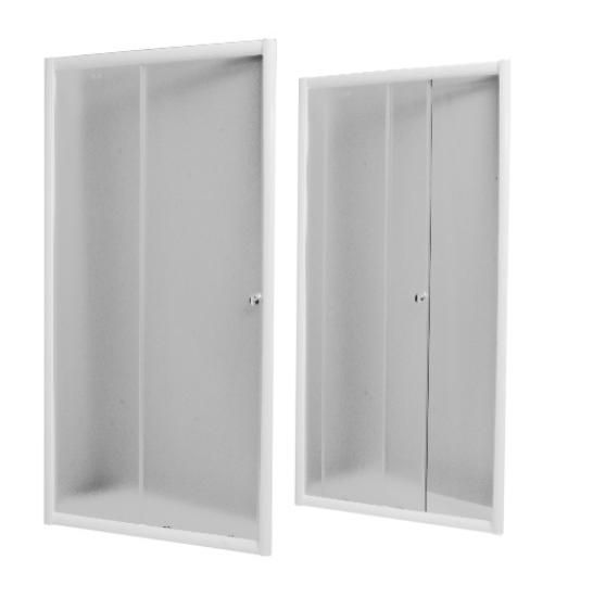 PROFI-RICH sprchové dveře 100x185 cm - bílé - sklo - grape