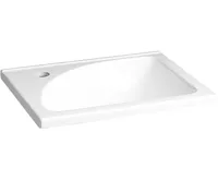 AQUALINE Umyvadlo nábytkové, litý mramor, 40x32cm, bílá (3)