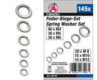 BGS Podložky pérové, M4 - M12, sada 145 dílů BGS Podložky pérové, M4 - M12, sada 145 dílů