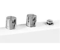 SAPHO Tříprvková baterie na okraj vany, chrom