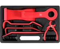 BGS Klíny pro uvolnění ozdobných lišt, různé tvary, s odnýtovacími kleštěmi, 6dílná sada BGS Klíny pro uvolnění ozdobných lišt, různé tvary, s odnýtovacími kleštěmi, 6dílná sada