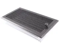 HS Flamingo Krbová mřížka 16x32 cm, staré stříbro s žaluzií