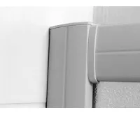 Sprchový kout, Kora, čtvrtkruh, 80 cm, R550, bílý ALU, sklo Grape (2)