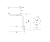 SAPHO HANDICAP madlo do sprchy 670x670mm, nerez lesk (3)