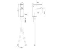 SAPHO DIMY stojánková bidetová baterie, černá mat (5)