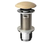 SAPHO BLOK umyvadlová výpust 5/4“, click-clack, zátka leštěný béžový travertin SAPHO BLOK umyvadlová výpust 5/4“, click-clack, zátka leštěný béžový travertin