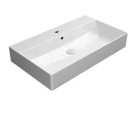 GSI KUBE X keramické umyvadlo 80x47cm, broušená spodní hrana, bílá ExtraGlaze