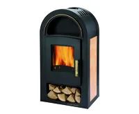 Haas+Sohn Grand Max plus II/11 Krbová kamna s výměníkem 11,3kw - černá, béžová +  koš ZDARMA