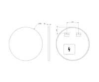 SAPHO VELUR kulaté zrcadlo s LED podsvícením ø 60cm (8)