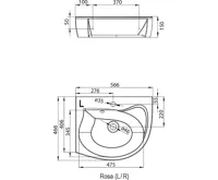 Ravak Umyvadlo Rosa L white s otvory (3)