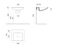 GSI COMMUNITY keramické umyvadlo 60x55cm, bez přepadu, bílá ExtraGlaze (4)