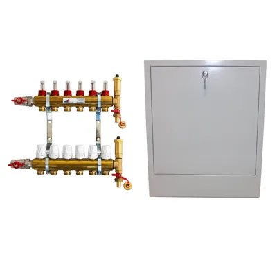 KIIPTHERM sestava rozdělovače PROFI 4P - 12 okruhů a skříně podomítkové