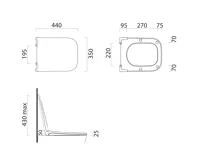 GSI NUBES WC sedátko, Soft Close, Quick Release, bílá/chrom (5)