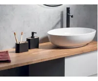 GEDY NINFEA dávkovač mýdla na postavení, černá/bambus (4)