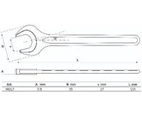 BGS Klíč plochý 17,0 mm, jednostranný (1)